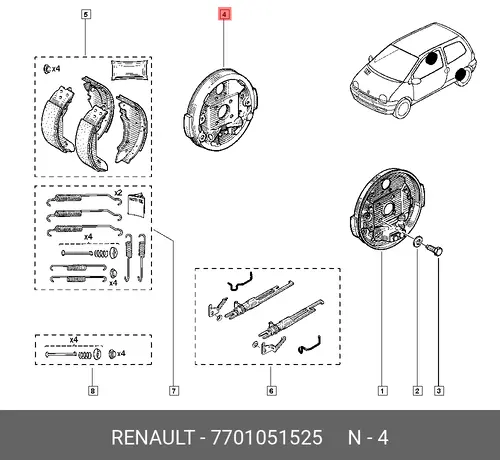 Анкерная плита 7701051525 RENAULT