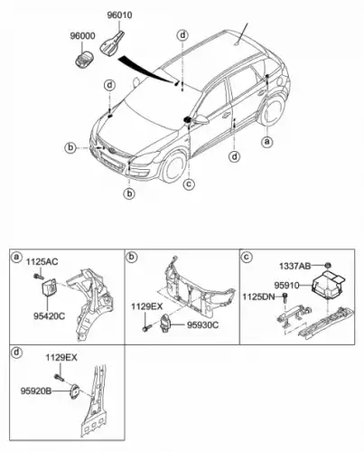 Датчик ABS MOBIS 959201H100