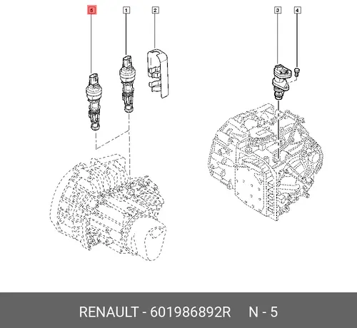 Датчик ABS RENAULT 601986892R