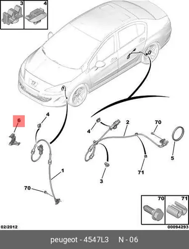 Peugeot/Citroen PSA,ОПОРА ТРОСА 4547.L3