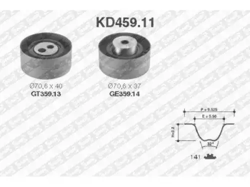 Комплект ремня ГРМ KD45911 NTN