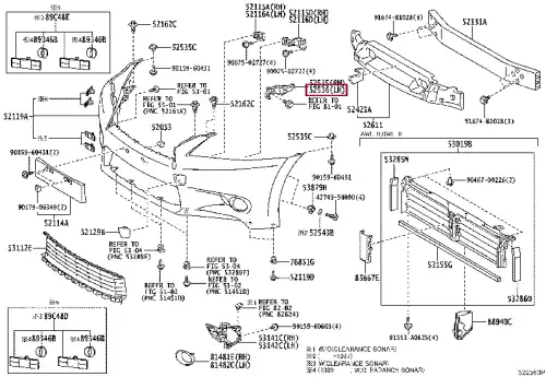 КРЕПЕЖ БАМПЕРА 5253630220 TOYOTA / LEXUS