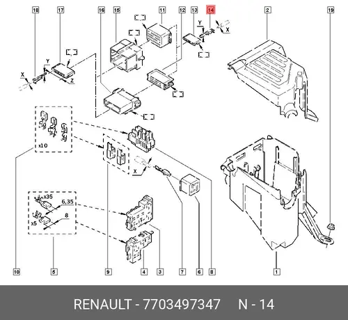  STECKER AA 7703497347 RENAULT
