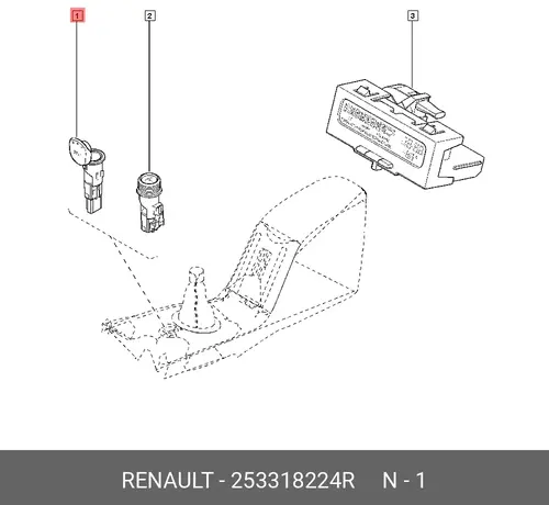 прикуриватель!\ Renault 253318224R