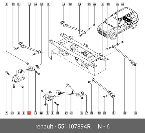 Рычаг подвески RENAULT 551107894R