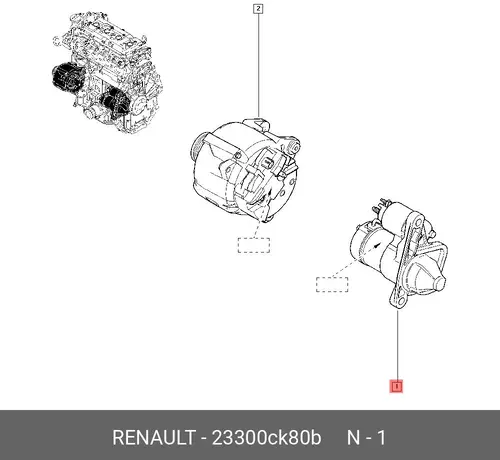 Стартер RENAULT 23300CK80B