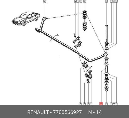 трубка 7700566927 RENAULT