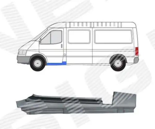 Порог FORD TRANSIT, 09.86 - 08.91 PFD76010EL SIGNEDA