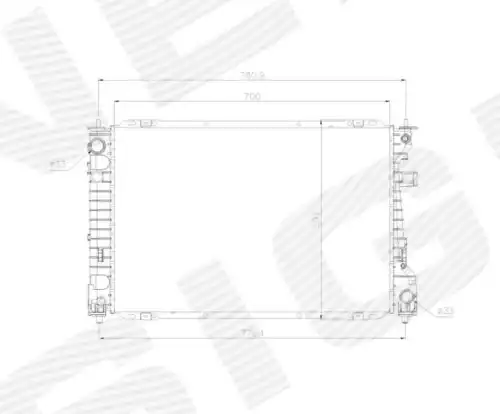 Радиатор системы охлаждения двигателя SIGNEDA RA613FDA103