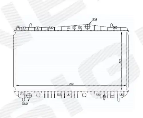 Радиатор системы охлаждения двигателя SIGNEDA RA61633