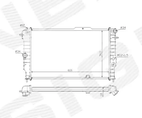 Радиатор системы охлаждения двигателя SIGNEDA RA63063A