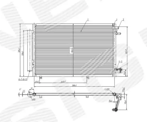 Радиатор кондиционера (конденсатор) SIGNEDA RC940108