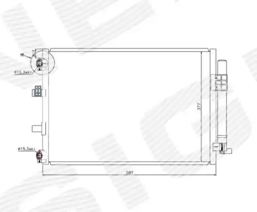 Радиатор кондиционера (конденсатор) SIGNEDA RC940222