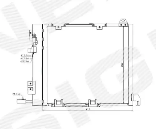 Радиатор кондиционера (конденсатор) SIGNEDA RC94385