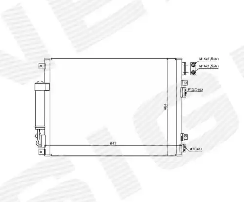 Радиатор кондиционера (конденсатор) SIGNEDA RC94555/94874