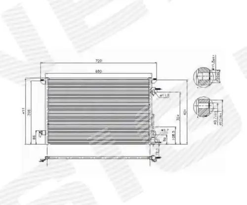 Радиатор кондиционера (конденсатор) SIGNEDA RC94597