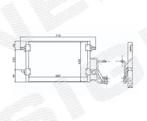 Радиатор кондиционера (конденсатор) SIGNEDA RC94601