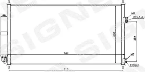 Радиатор кондиционера (конденсатор) SIGNEDA RC94893
