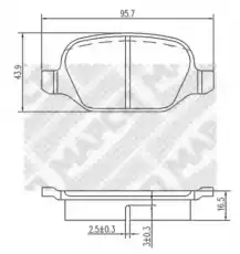 Тормозные колодки дисковые MAPCO 6716