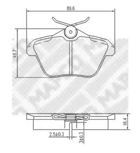 Тормозные колодки дисковые задняя ось MAPCO 6773