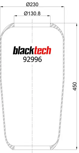 ОБОЛОЧКА ПНЕВМОАМОРТИЗАТОРА RL92996 BLACKTECH