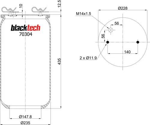 пневмоподушка!\Scania 4-serie RML70304 BLACKTECH