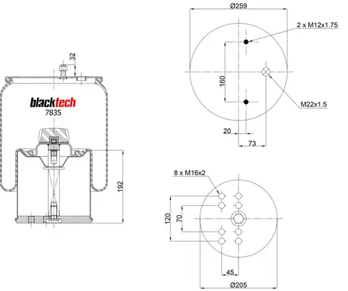 ПНЕВМОРЕССОРА СО СТАКАНОМ МАН BLACKTECH RML7835C2