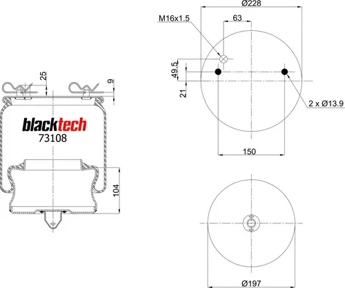 ПНЕВМОРЕССОРА 6604NP01 (МЕТАЛЛ. СТАКАН) RML73108C BLACKTECH