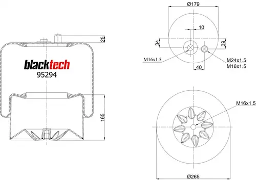ПНЕВМОАМОРТИЗАТОР RML95294C21 BLACKTECH