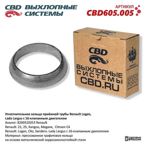 Кольцо уплотнительное автомобильное ЗАВГАР ZG520353