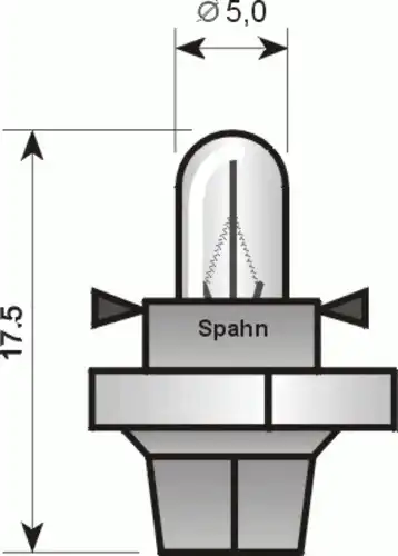 Автолампа SPAHN GLUHLAMPEN 760701