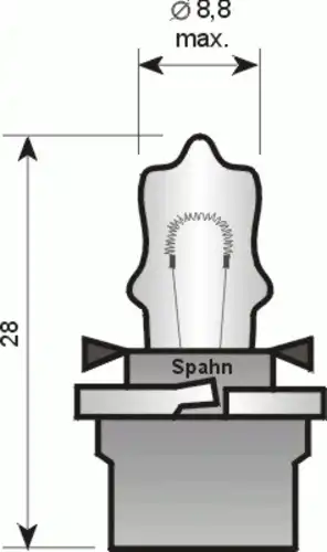Автолампа SPAHN GLUHLAMPEN 2224