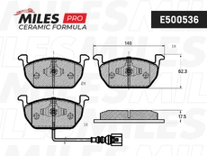 Тормозные колодки дисковые MILES E500536