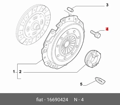 БОЛТ М8 16690424 FIAT