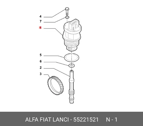 ДАТЧИК СПИДОМЕТРА DUCATO RUS КПП M38 E222 - 55221521 FIAT