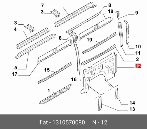 Крыло FIAT 1310570080