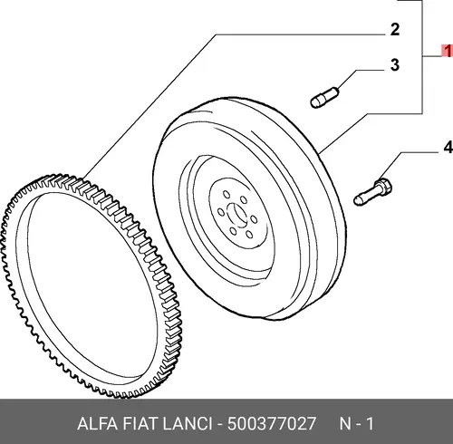 МАХОВИК 500377027 FIAT