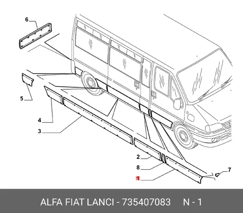  молдинг 735407083 FIAT