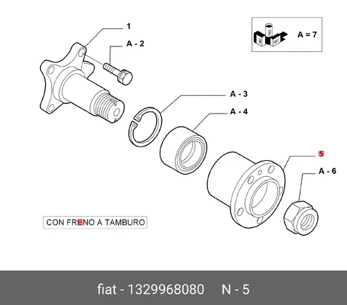 Ступица FIAT 1329968080