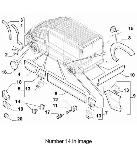 КЛИПСА МОЛДИНГА FIAT DUCATO 71728806