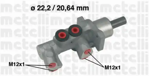 Главный тормозной цилиндр 05-0551 METELLI