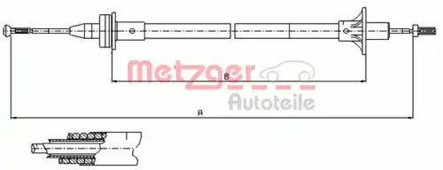 Трос сцепления METZGER 10.2412