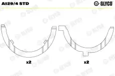 вкладыши AS к-кт ! \ MB W123/W124/W201 2.0-3.0D M102-OM603 79> std (4) A129/4 STD GLYCO