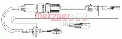 Трос сцепления METZGER 10.3446