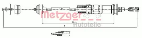 Трос сцепления METZGER 11.3923