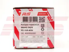 Тормозные колодки дисковые RS RECORD RS 1026-4050