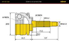 ШРУС наружный HOFER HF401560