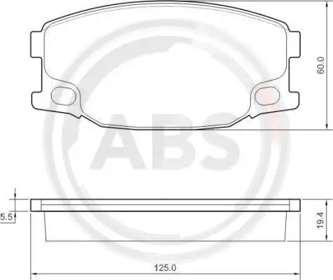 Тормозные колодки дисковые A.B.S. 37657