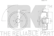 Тормозной барабан NK 253927