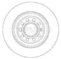 Тормозной диск BORG&BECK BBD4507 задняя ось